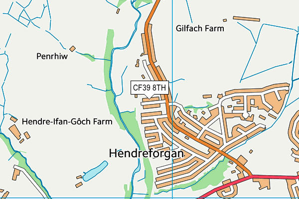 CF39 8TH map - OS VectorMap District (Ordnance Survey)