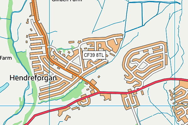 CF39 8TL map - OS VectorMap District (Ordnance Survey)