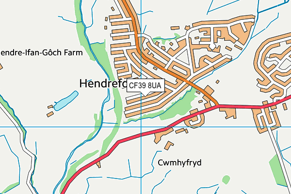 CF39 8UA map - OS VectorMap District (Ordnance Survey)