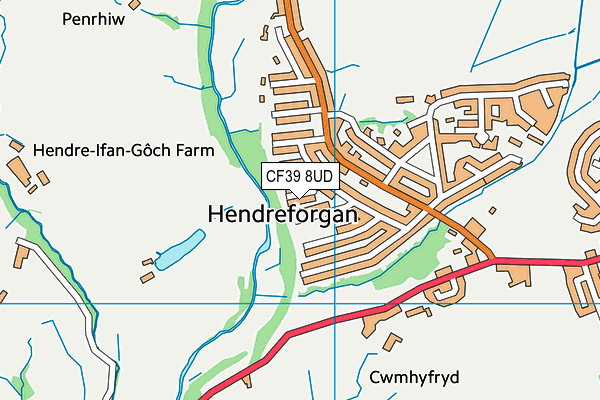 CF39 8UD map - OS VectorMap District (Ordnance Survey)