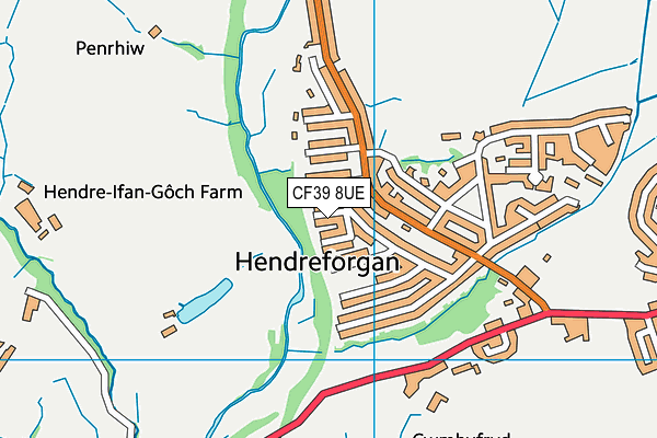 CF39 8UE map - OS VectorMap District (Ordnance Survey)