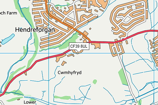 CF39 8UL map - OS VectorMap District (Ordnance Survey)