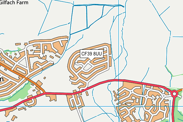 CF39 8UU map - OS VectorMap District (Ordnance Survey)