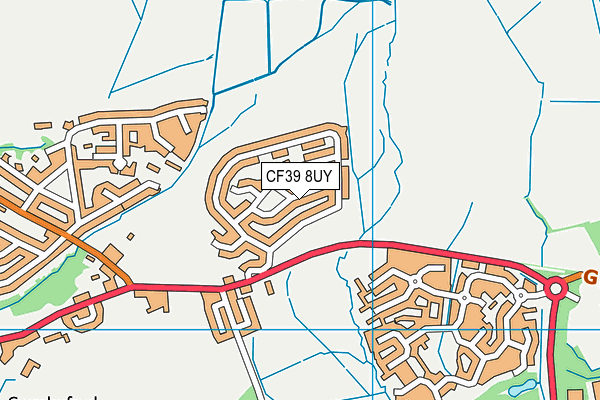 CF39 8UY map - OS VectorMap District (Ordnance Survey)