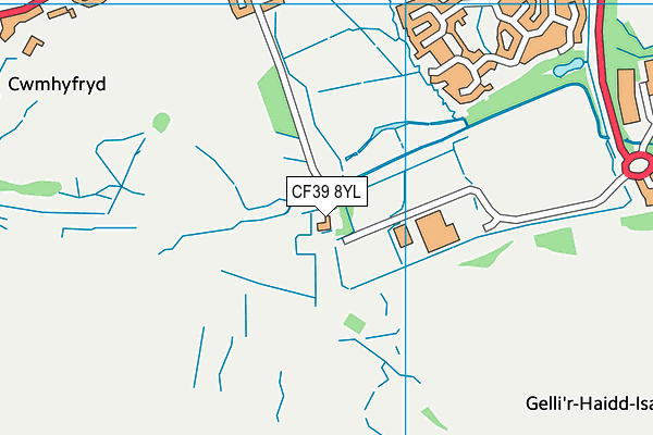 CF39 8YL map - OS VectorMap District (Ordnance Survey)