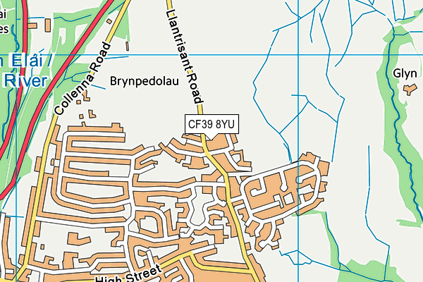 CF39 8YU map - OS VectorMap District (Ordnance Survey)