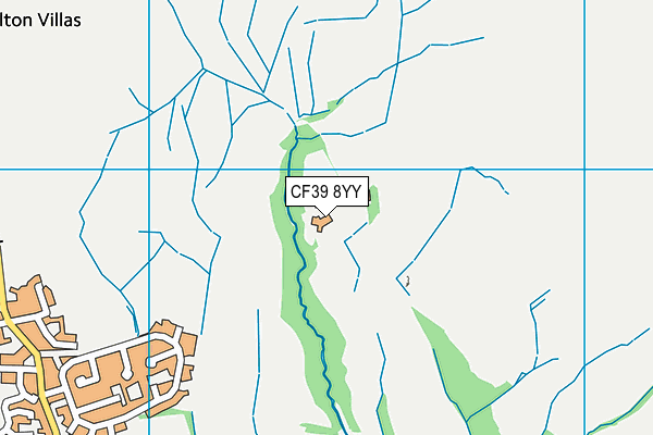 CF39 8YY map - OS VectorMap District (Ordnance Survey)