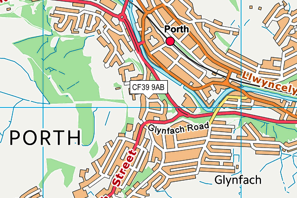 CF39 9AB map - OS VectorMap District (Ordnance Survey)