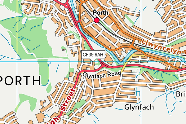 CF39 9AH map - OS VectorMap District (Ordnance Survey)