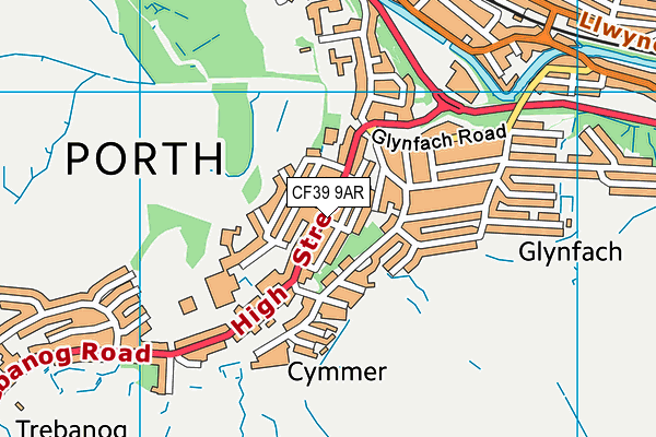 CF39 9AR map - OS VectorMap District (Ordnance Survey)