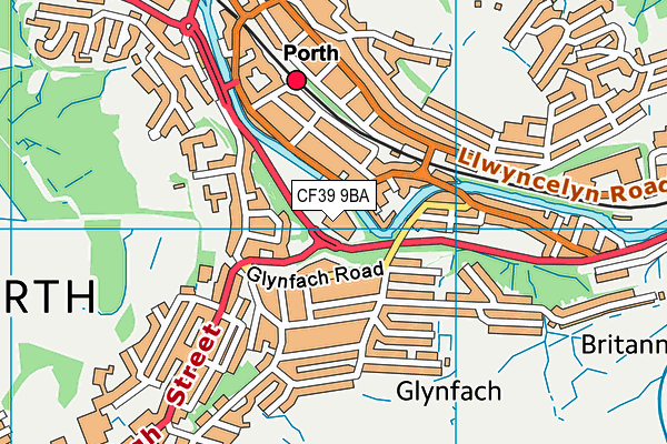 CF39 9BA map - OS VectorMap District (Ordnance Survey)