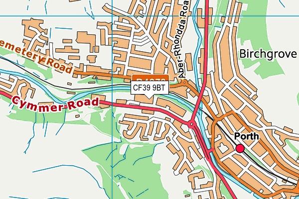 CF39 9BT map - OS VectorMap District (Ordnance Survey)