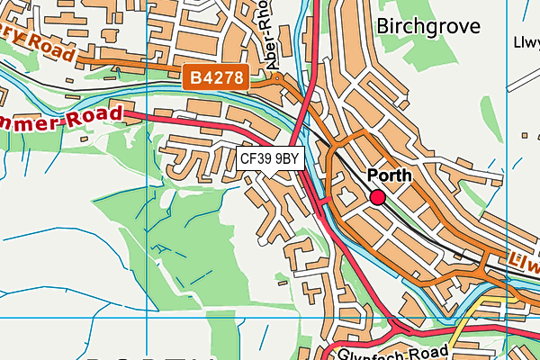 CF39 9BY map - OS VectorMap District (Ordnance Survey)