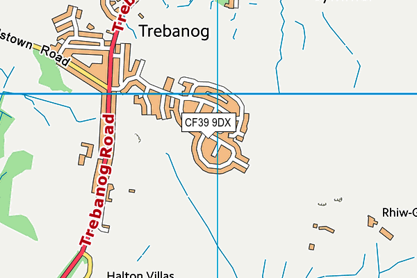 CF39 9DX map - OS VectorMap District (Ordnance Survey)