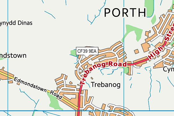 CF39 9EA map - OS VectorMap District (Ordnance Survey)