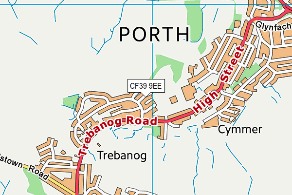 CF39 9EE map - OS VectorMap District (Ordnance Survey)