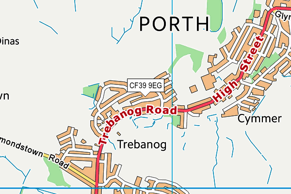 CF39 9EG map - OS VectorMap District (Ordnance Survey)