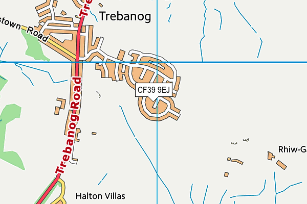 CF39 9EJ map - OS VectorMap District (Ordnance Survey)