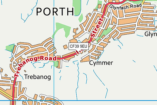 CF39 9EU map - OS VectorMap District (Ordnance Survey)