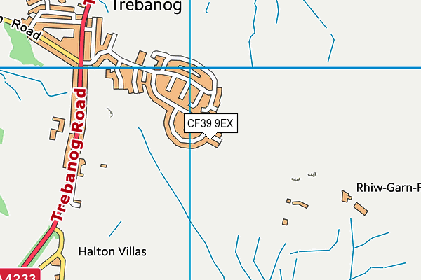 CF39 9EX map - OS VectorMap District (Ordnance Survey)