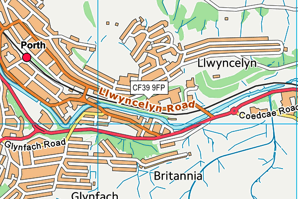 CF39 9FP map - OS VectorMap District (Ordnance Survey)