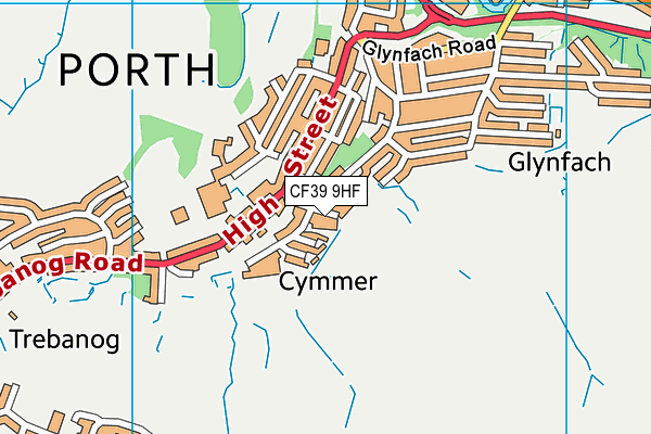 CF39 9HF map - OS VectorMap District (Ordnance Survey)