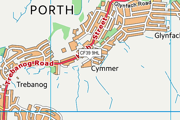 CF39 9HL map - OS VectorMap District (Ordnance Survey)