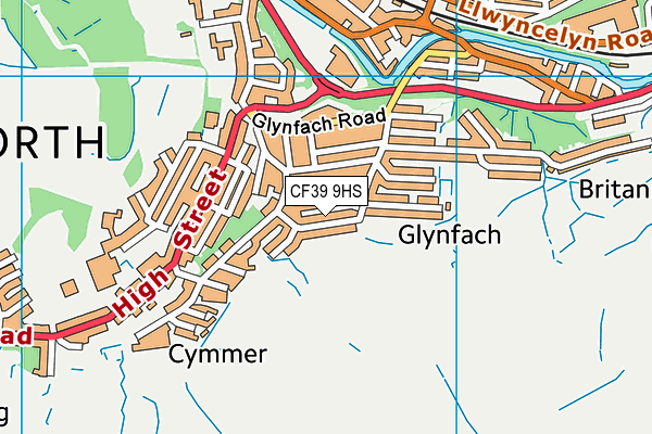 CF39 9HS map - OS VectorMap District (Ordnance Survey)