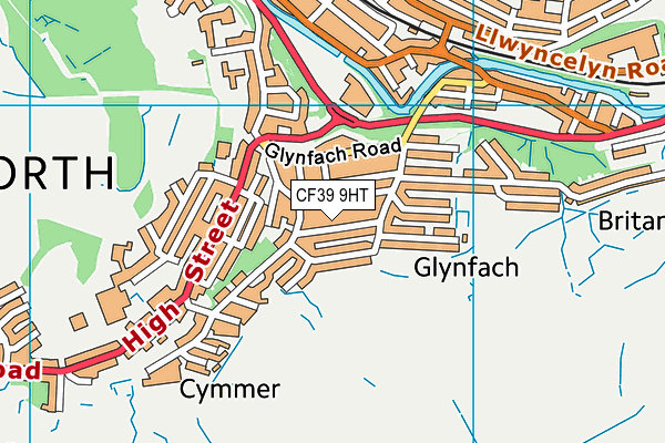 CF39 9HT map - OS VectorMap District (Ordnance Survey)