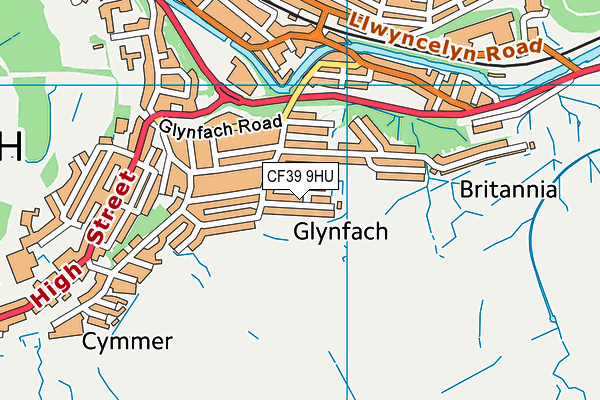 CF39 9HU map - OS VectorMap District (Ordnance Survey)