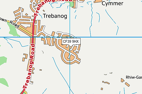 CF39 9HX map - OS VectorMap District (Ordnance Survey)