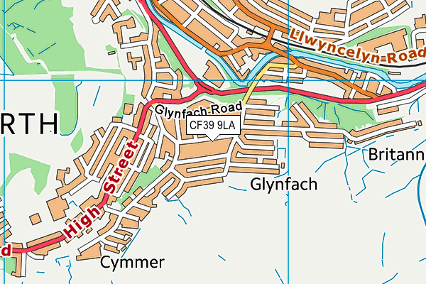 CF39 9LA map - OS VectorMap District (Ordnance Survey)