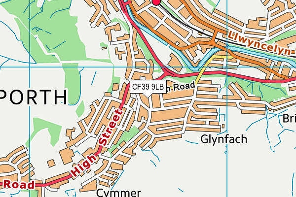 CF39 9LB map - OS VectorMap District (Ordnance Survey)