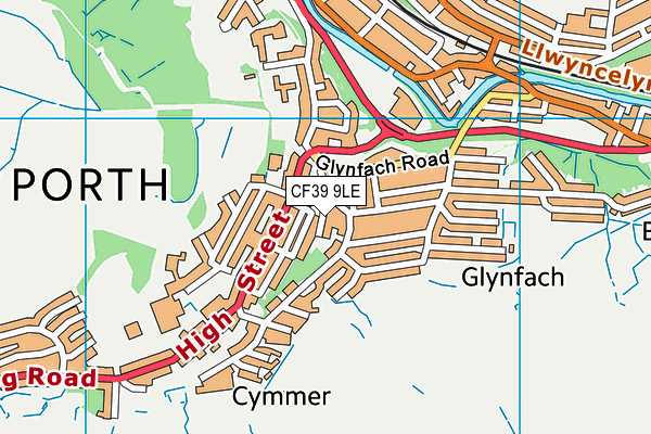 CF39 9LE map - OS VectorMap District (Ordnance Survey)