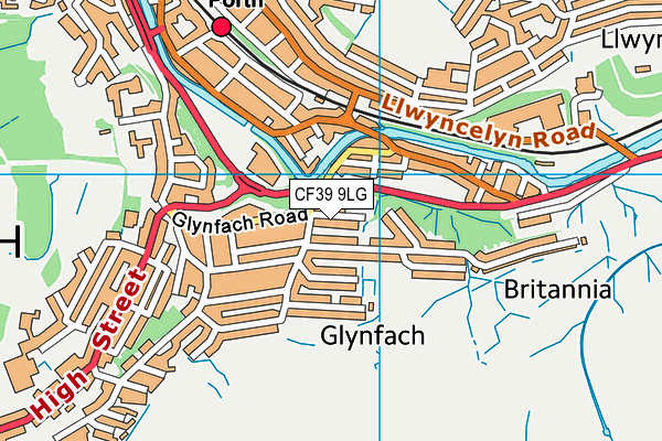 CF39 9LG map - OS VectorMap District (Ordnance Survey)