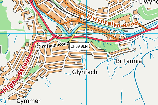 CF39 9LN map - OS VectorMap District (Ordnance Survey)