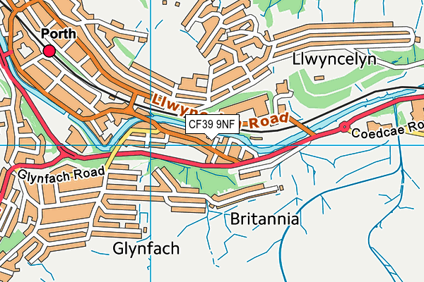 CF39 9NF map - OS VectorMap District (Ordnance Survey)