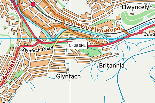 CF39 9NL map - OS VectorMap District (Ordnance Survey)