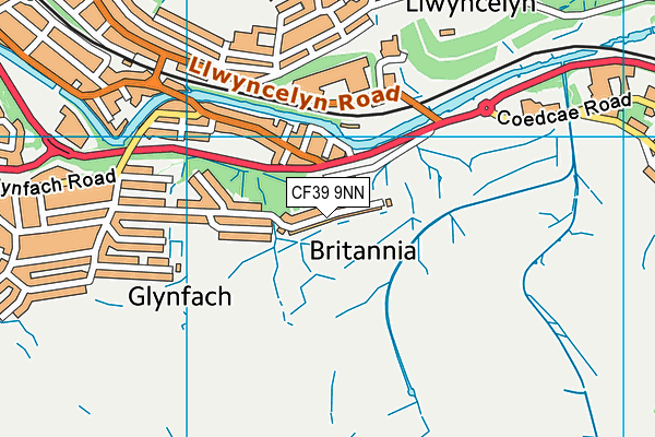 CF39 9NN map - OS VectorMap District (Ordnance Survey)