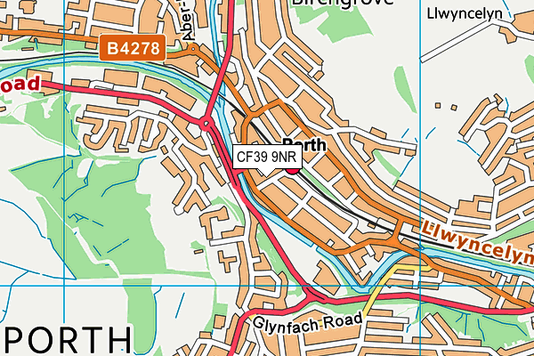 CF39 9NR map - OS VectorMap District (Ordnance Survey)