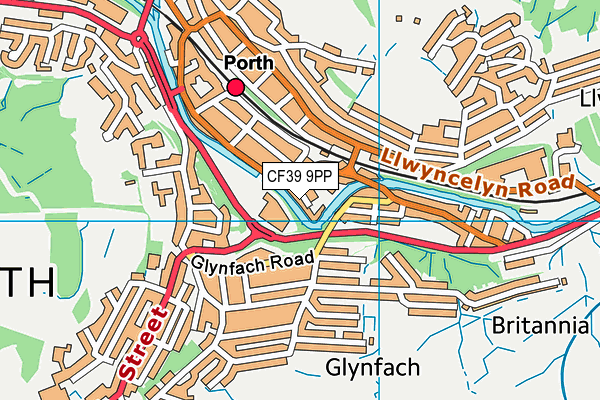 CF39 9PP map - OS VectorMap District (Ordnance Survey)