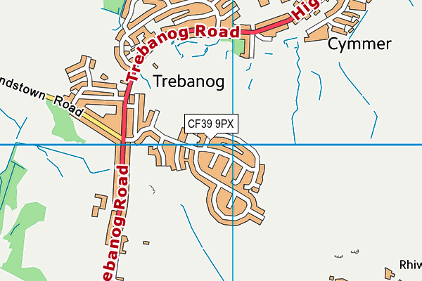 CF39 9PX map - OS VectorMap District (Ordnance Survey)