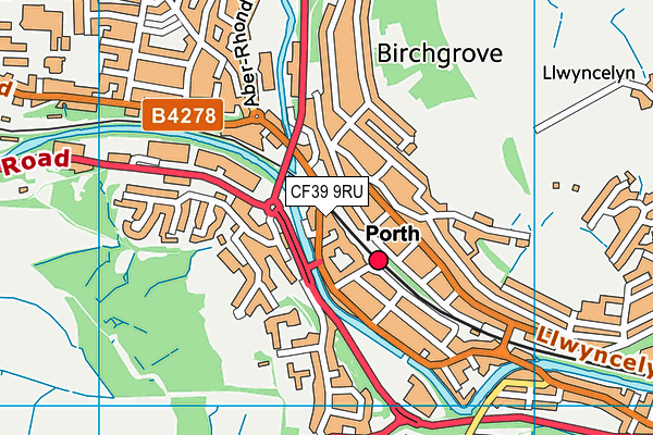 CF39 9RU map - OS VectorMap District (Ordnance Survey)