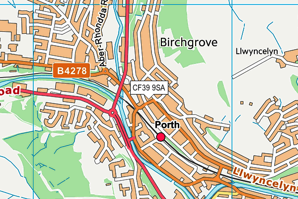 CF39 9SA map - OS VectorMap District (Ordnance Survey)