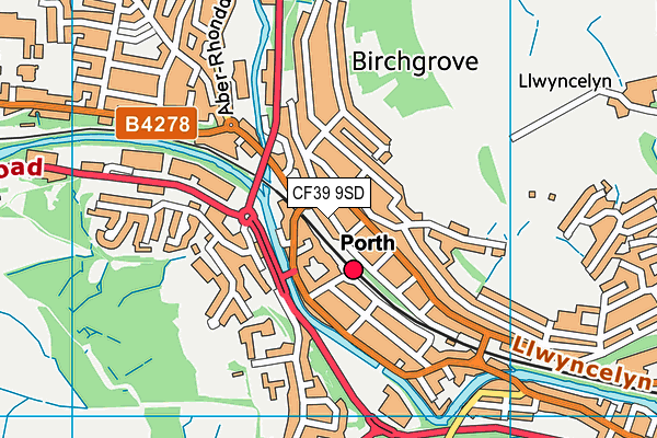 CF39 9SD map - OS VectorMap District (Ordnance Survey)