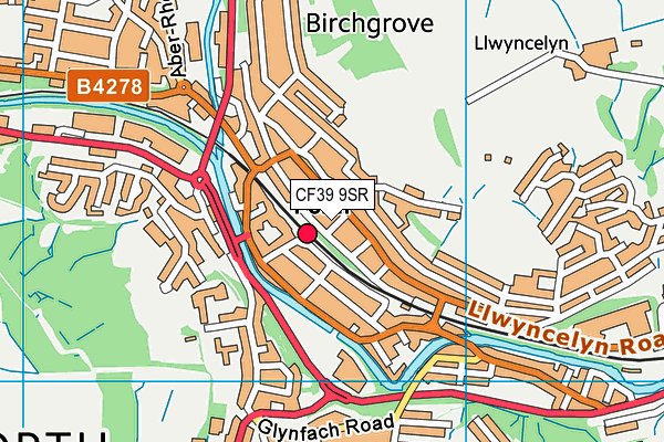 CF39 9SR map - OS VectorMap District (Ordnance Survey)