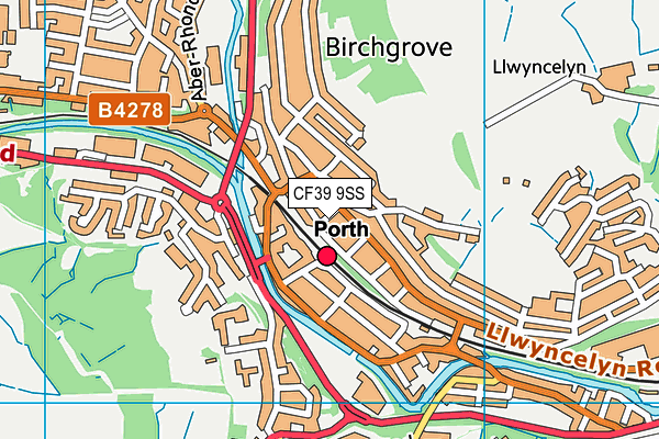 CF39 9SS map - OS VectorMap District (Ordnance Survey)