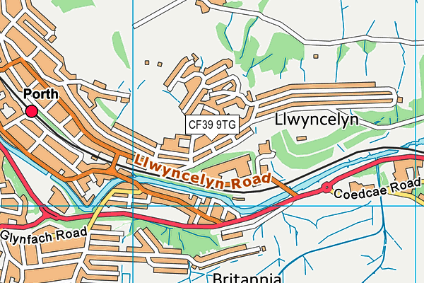 CF39 9TG map - OS VectorMap District (Ordnance Survey)