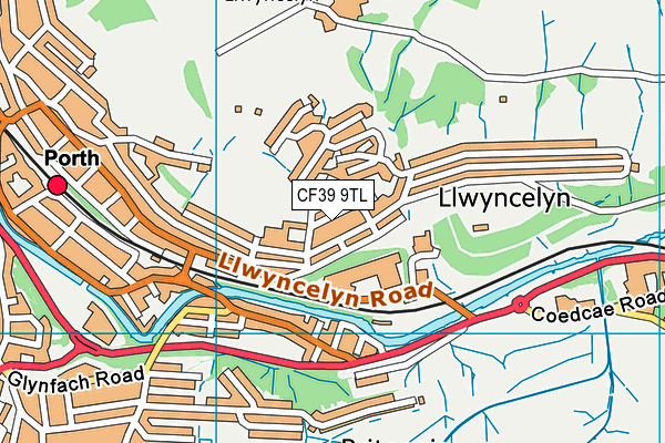 CF39 9TL map - OS VectorMap District (Ordnance Survey)