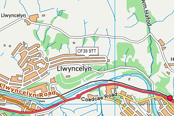 CF39 9TT map - OS VectorMap District (Ordnance Survey)